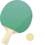 Table Tennis Racket And Ball SVG Icon